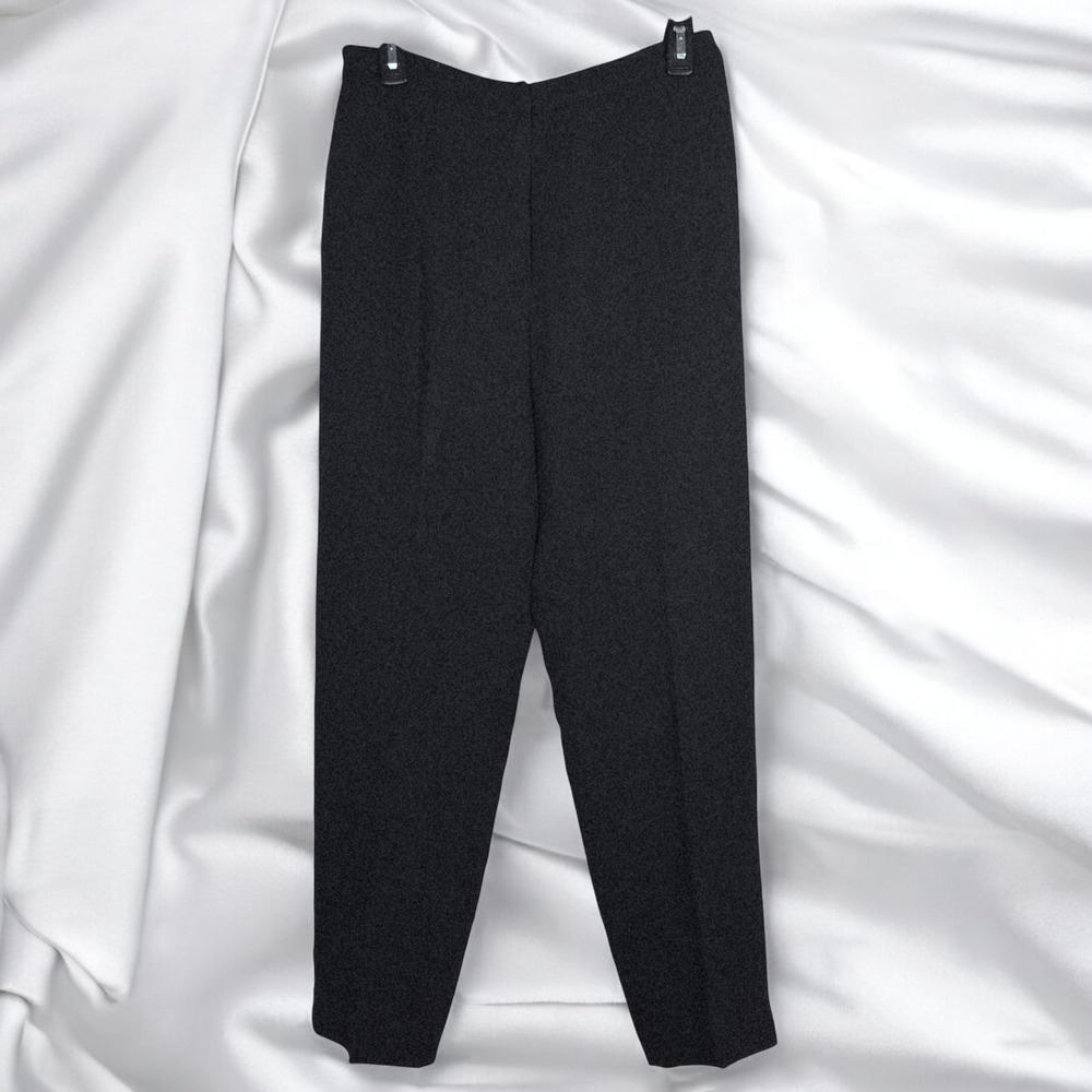 VTG Talbots Petites  Dress Pants Women Size 10‎ Black Rayon Blend Fully Lined